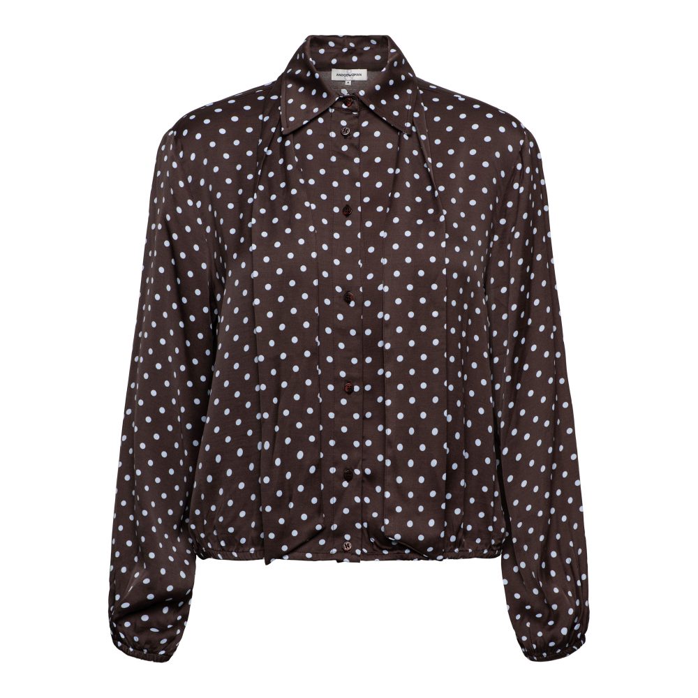 &Co Woman - Alisha Polka - Dark Chocolate mu