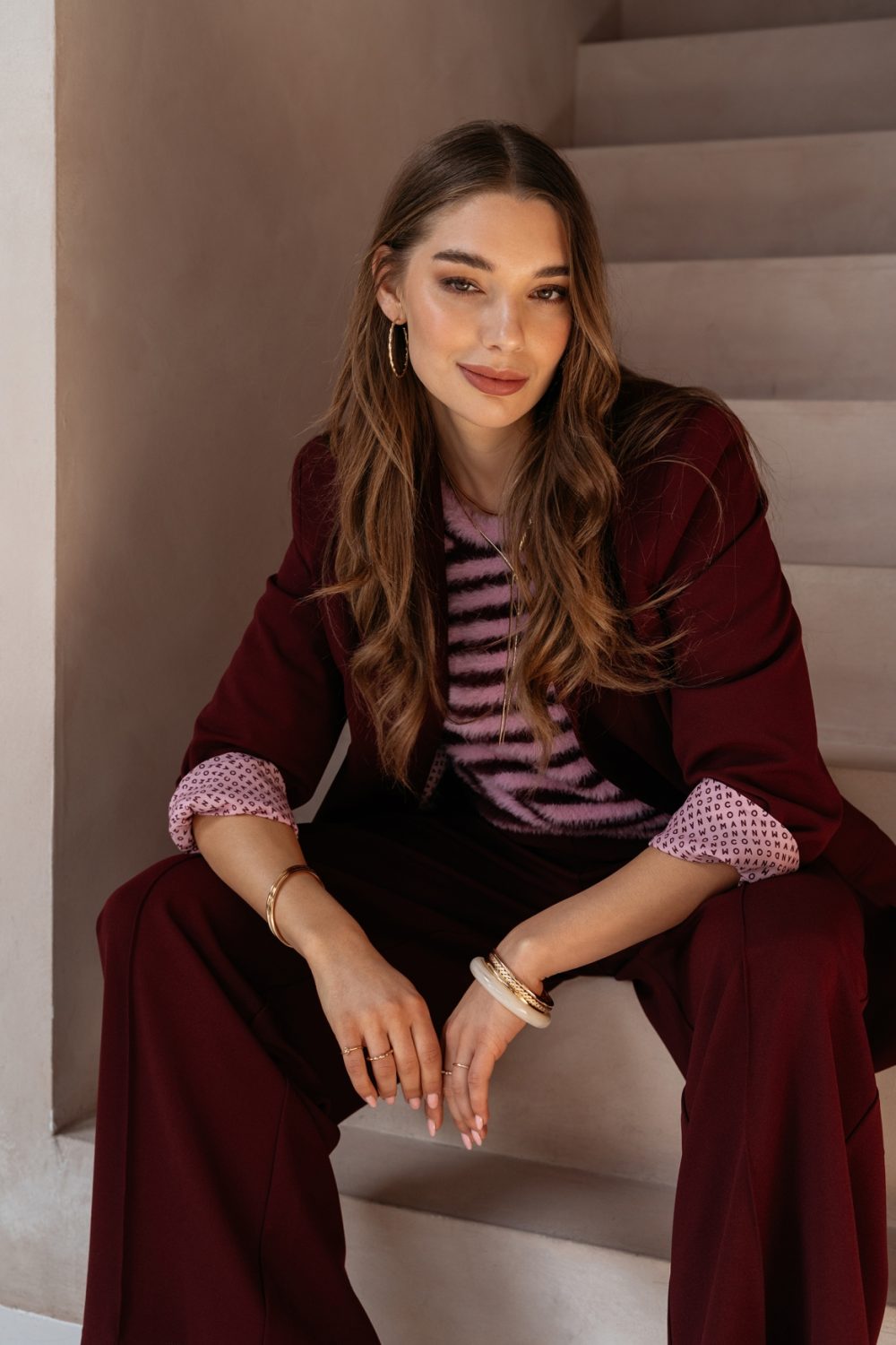 &Co Woman - Balen - Burgundy multi