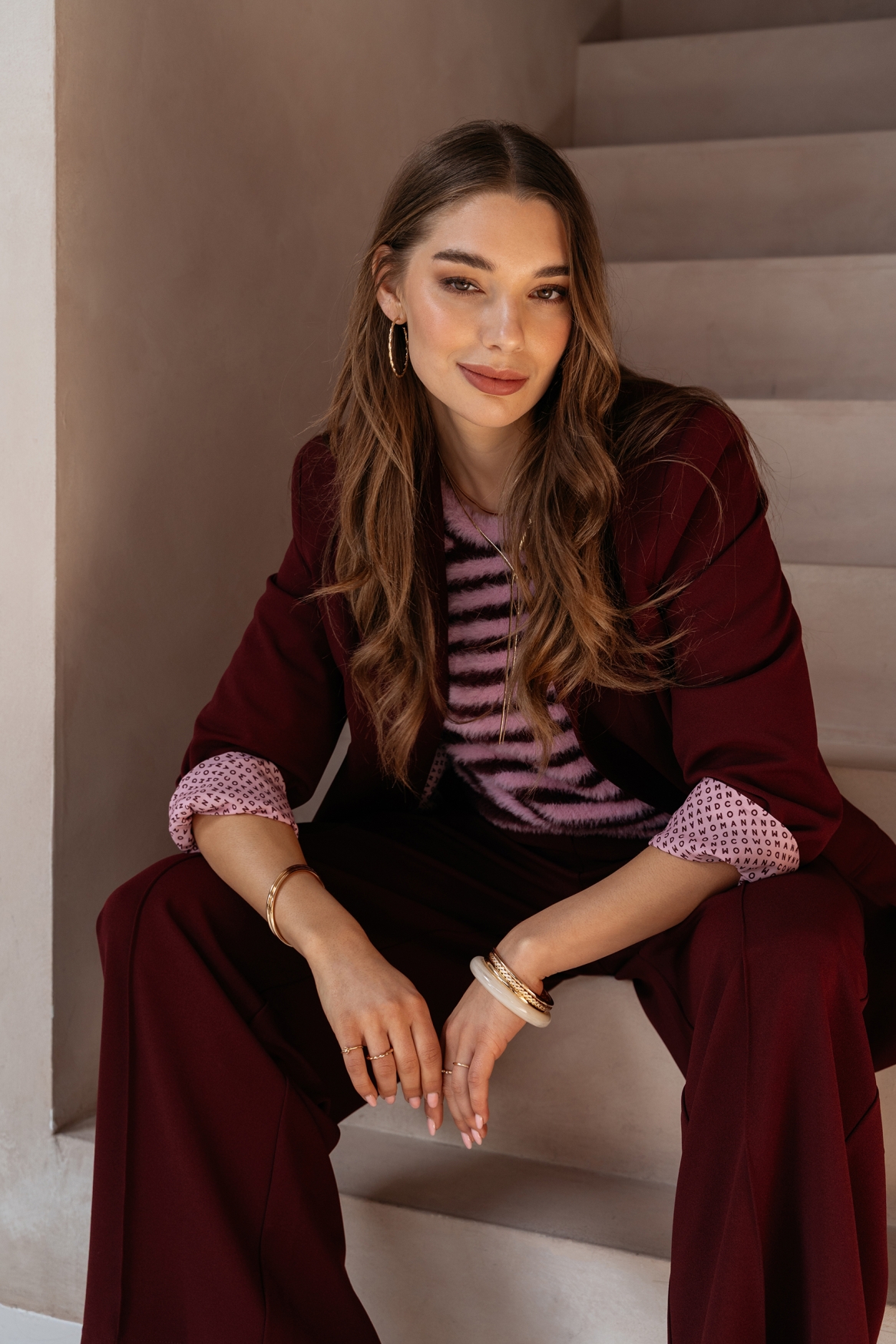 &Co Woman - Balen - Burgundy multi