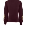 Triple Nine - Sweater Turtle Neck With Flower Embroidery - D.Brown