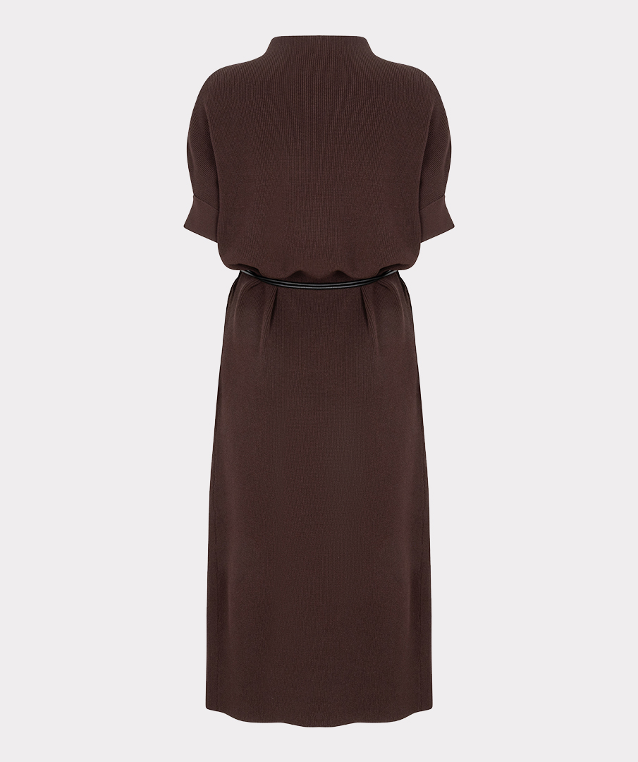 EsQualo - Dress long knit - Cacao