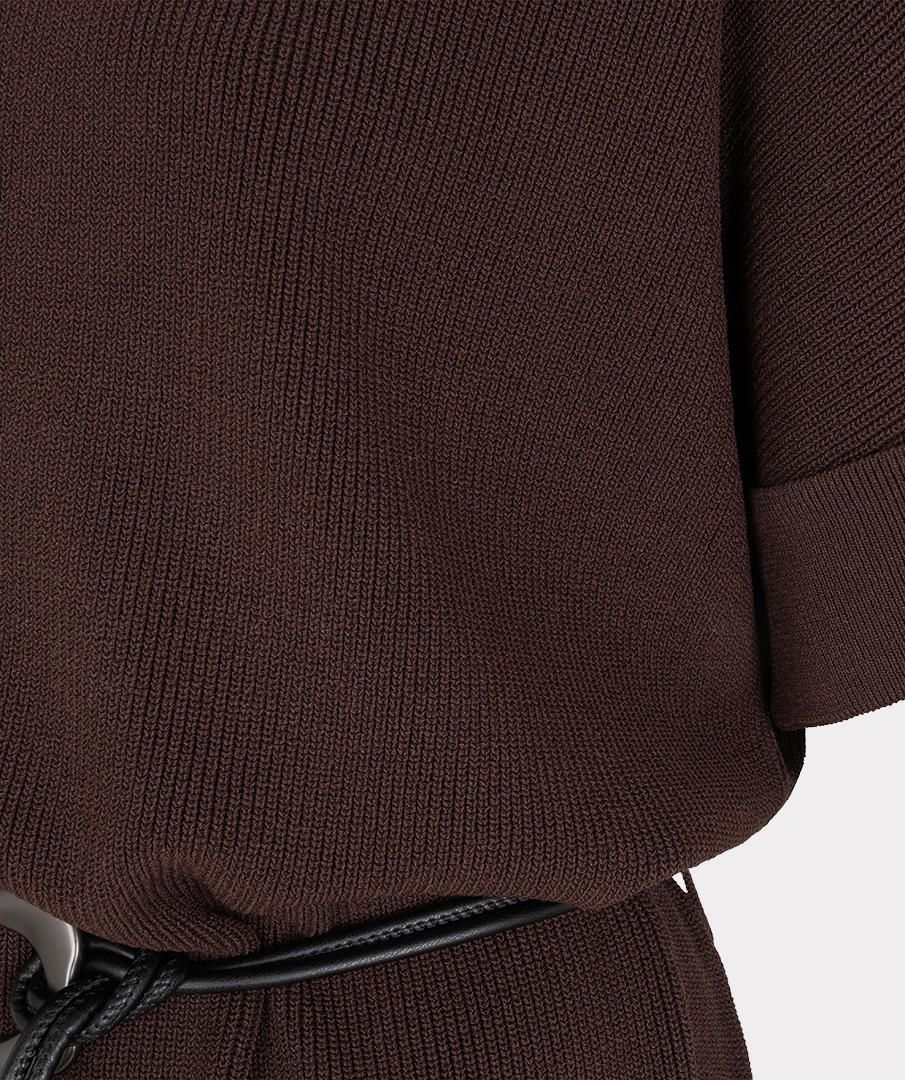EsQualo - Dress long knit - Cacao