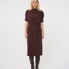EsQualo - Dress long knit - Cacao