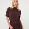 EsQualo - Dress long knit - Cacao