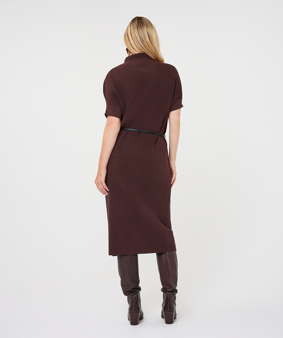 EsQualo - Dress long knit - Cacao