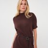 EsQualo - Dress long knit - Cacao