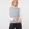 EsQualo - Gilet slv/lss diamonds - Light Grey