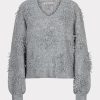 EsQualo - Sweater 3D fringes - Grey