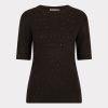 EsQualo - Sweater s/slve studs - Cacao