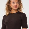 EsQualo - Sweater s/slve studs - Cacao