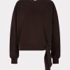EsQualo - Sweater Modal knot detail - Cacao