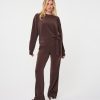 EsQualo - Sweater Modal knot detail - Cacao
