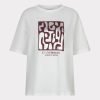 EsQualo - T-shirt ''Forms'' - Off White / Merlot