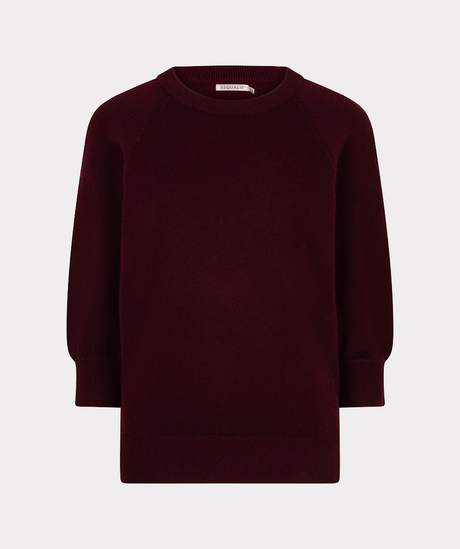 EsQualo - Sweater raglan round neck - Merlot
