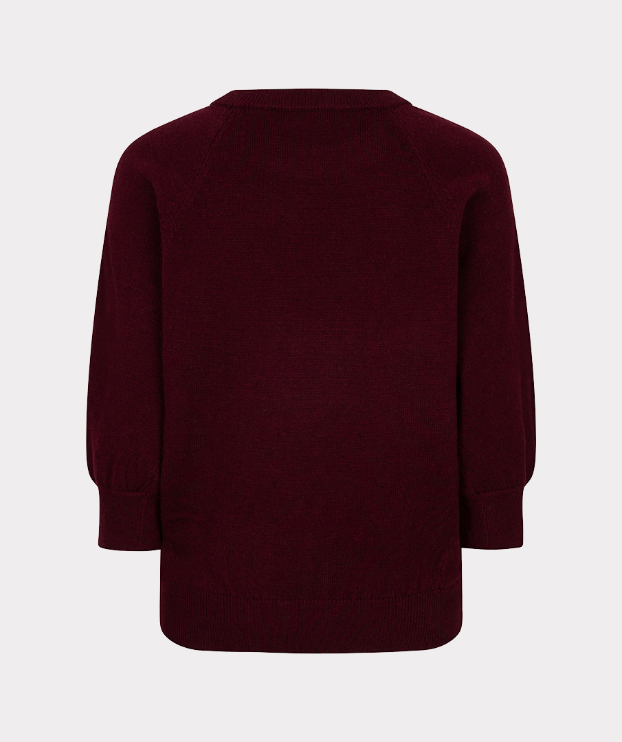 EsQualo - Sweater raglan round neck - Merlot
