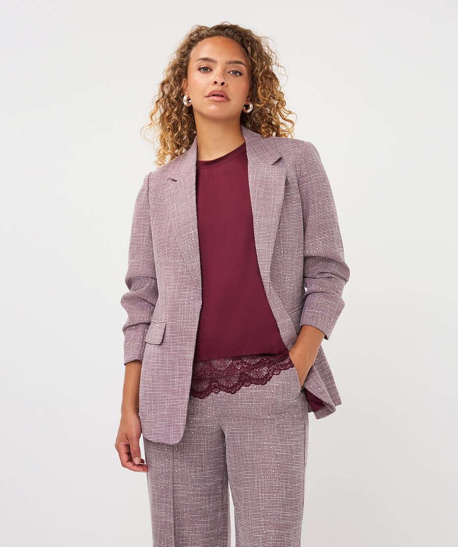 EsQualo - Blazer fancy strass - Merlot