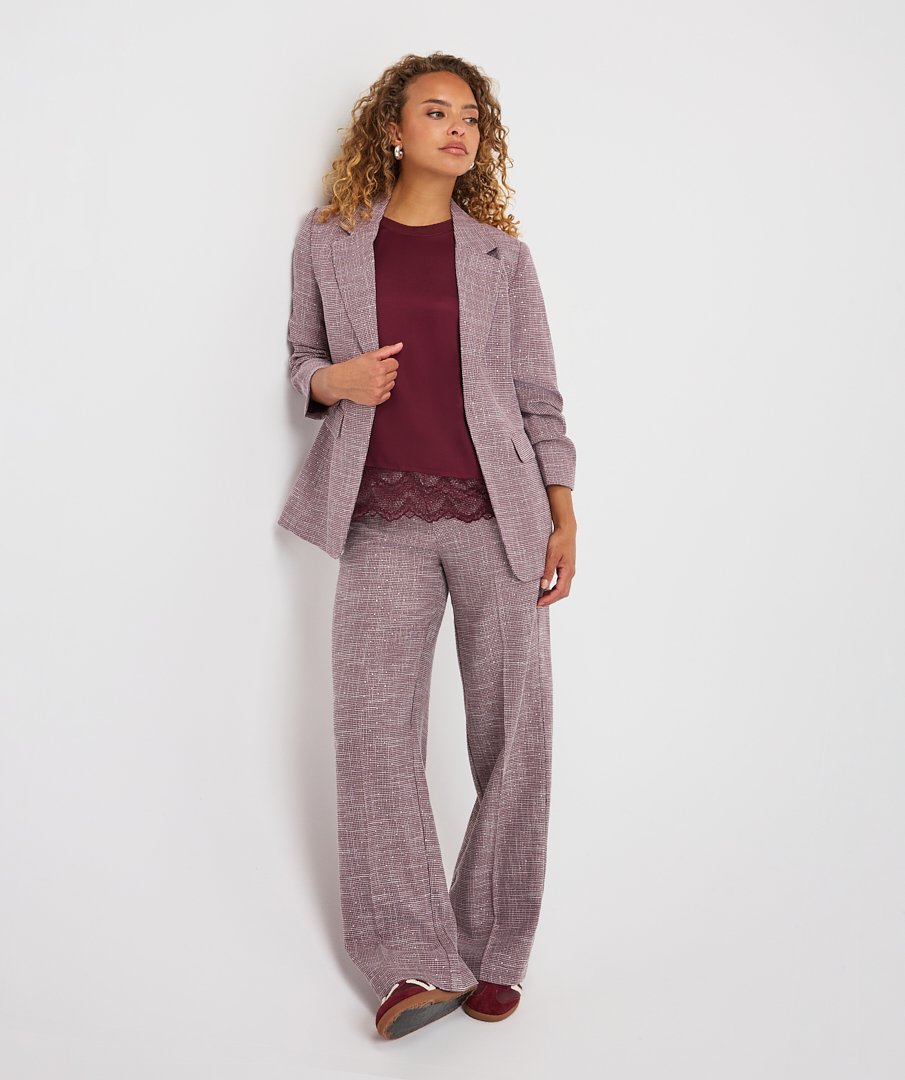 EsQualo - Blazer fancy strass - Merlot