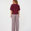 EsQualo - Trousers fancy strass - Merlot