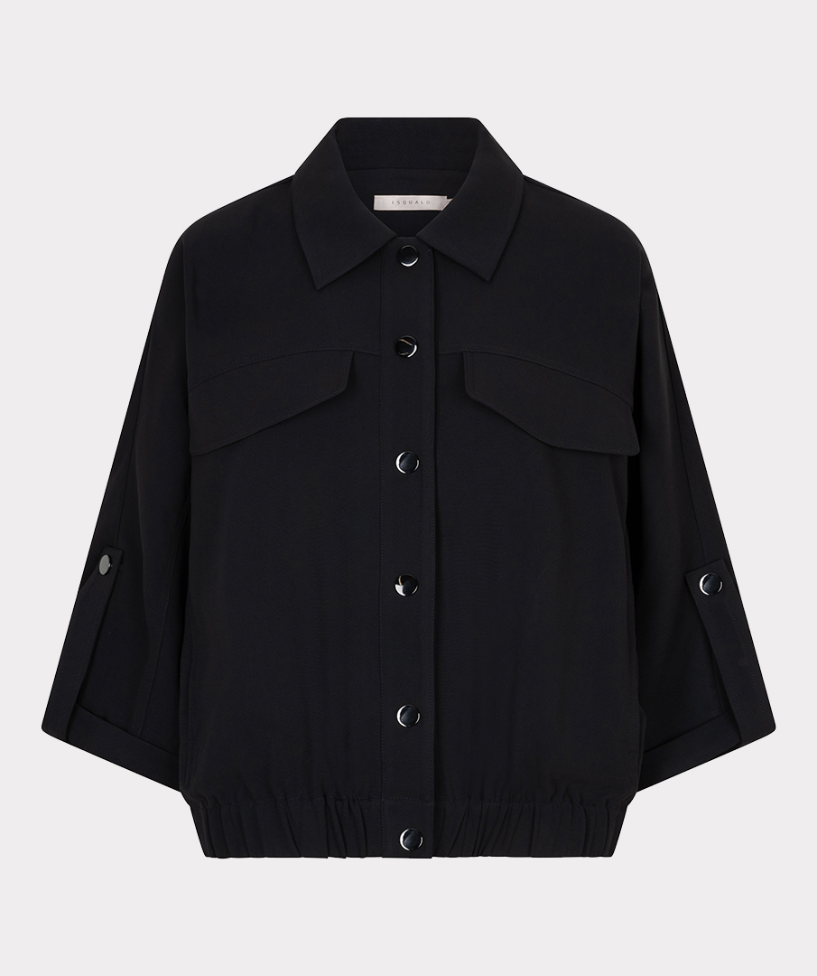 EsQualo - Blouse acetate - Dark Grey