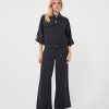 EsQualo - Blouse acetate - Dark Grey