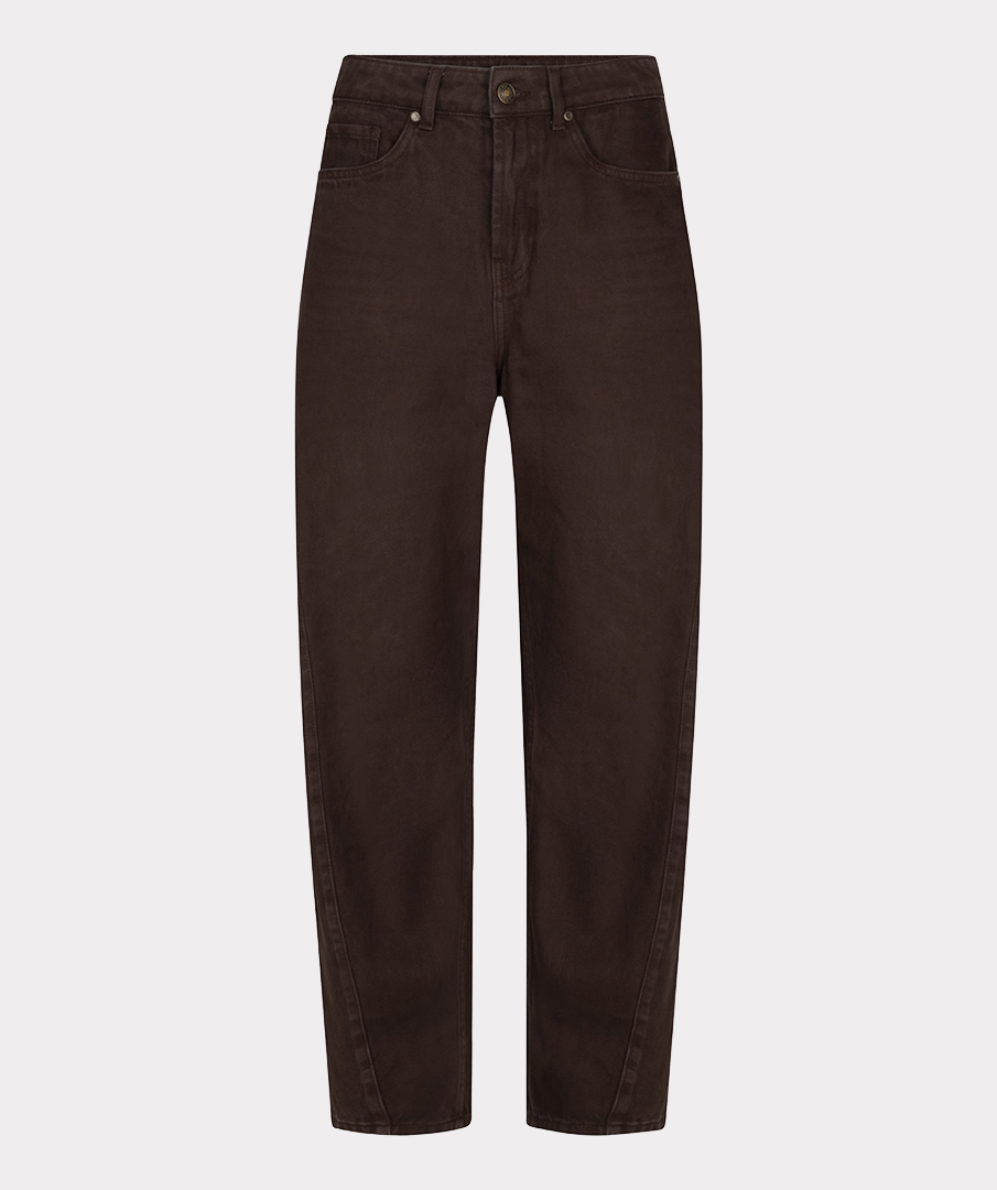 EsQualo - Trousers barrel jeans cacao - Cacao