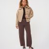 EsQualo - Trousers barrel jeans cacao - Cacao
