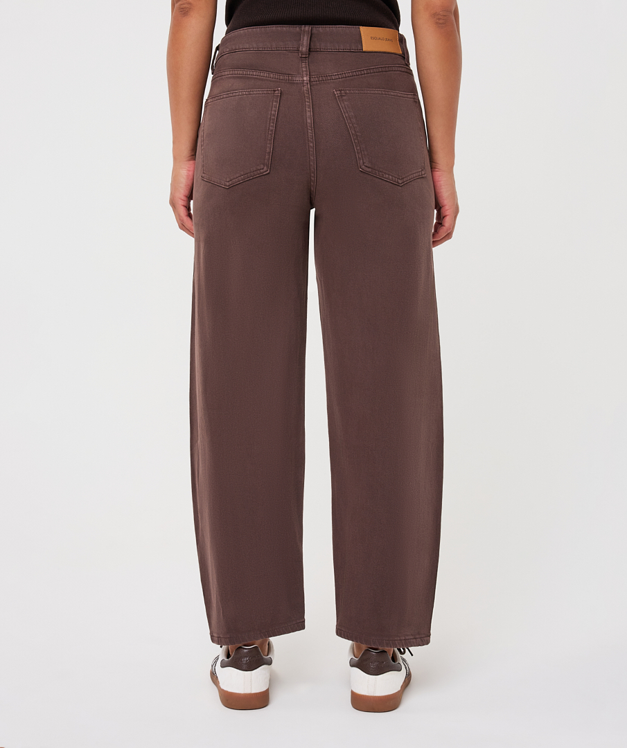 EsQualo - Trousers barrel jeans cacao - Cacao