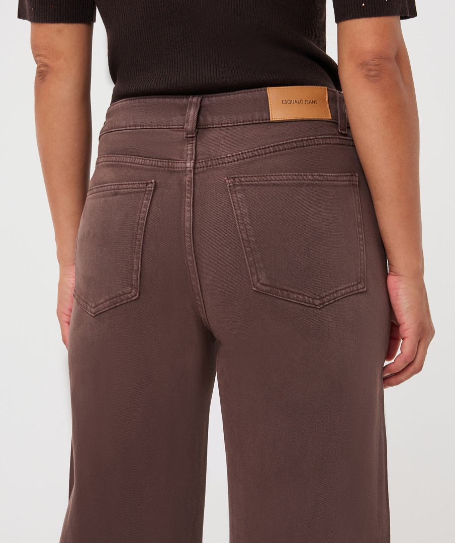 EsQualo - Trousers barrel jeans cacao - Cacao