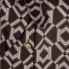 EsQualo - Blouse short bow Warm Cacao - Print