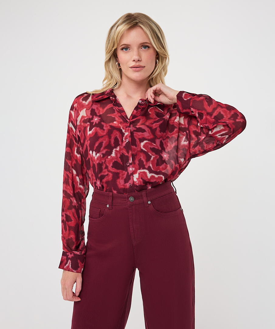 EsQualo - Blouse Autumn Bloom - Print