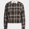 EsQualo - Blouse short check strass - Print