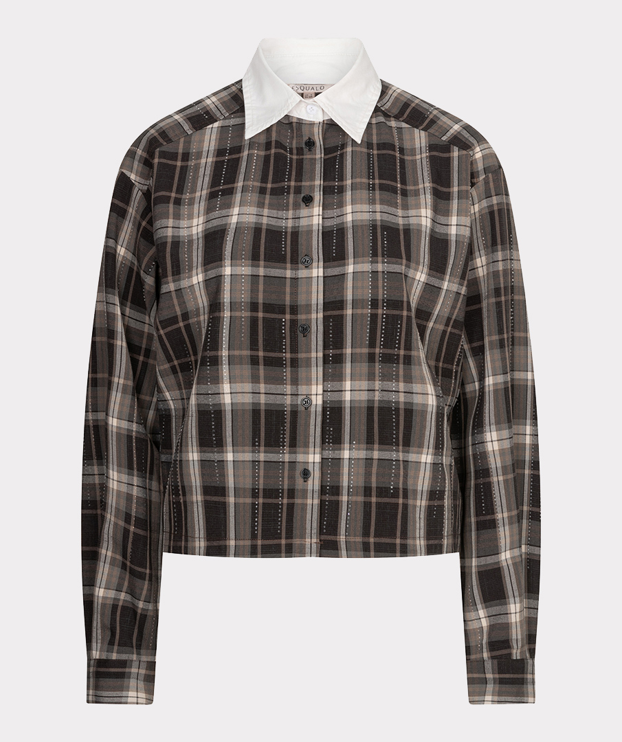 EsQualo - Blouse short check strass - Print