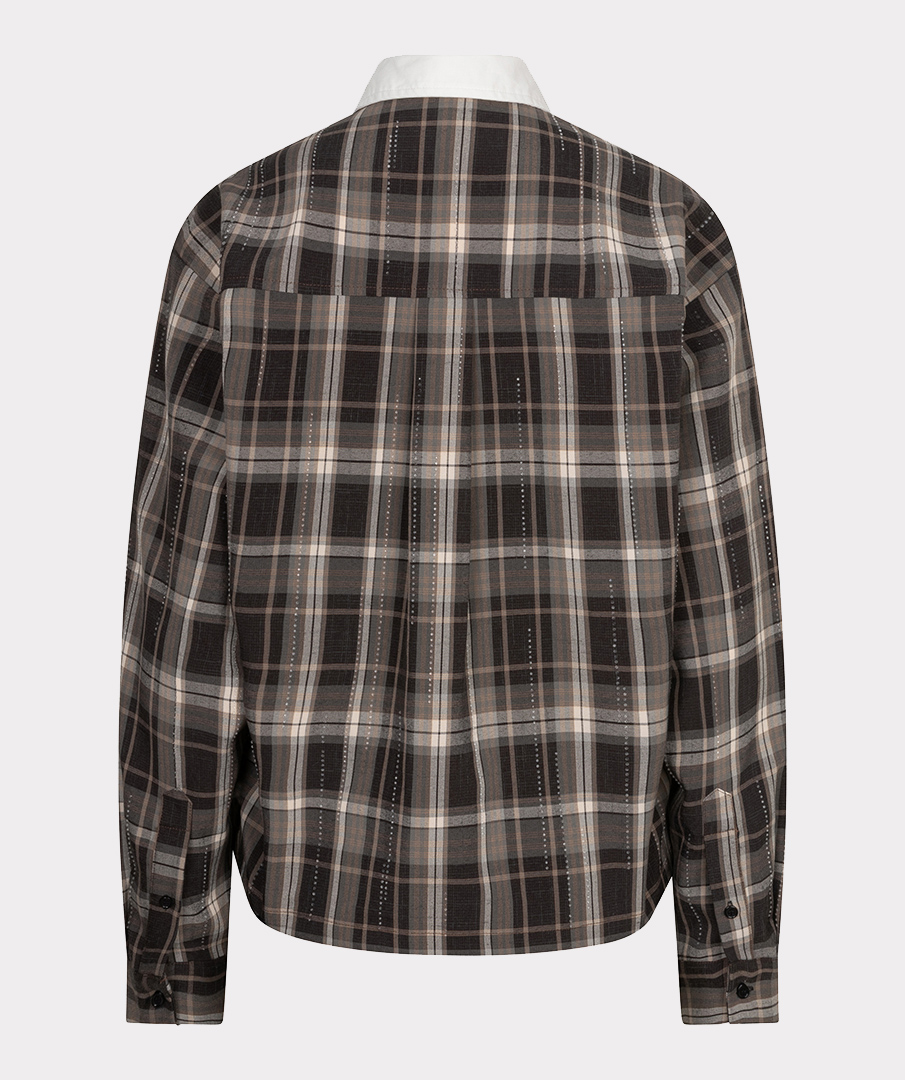 EsQualo - Blouse short check strass - Print