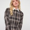 EsQualo - Blouse short check strass - Print