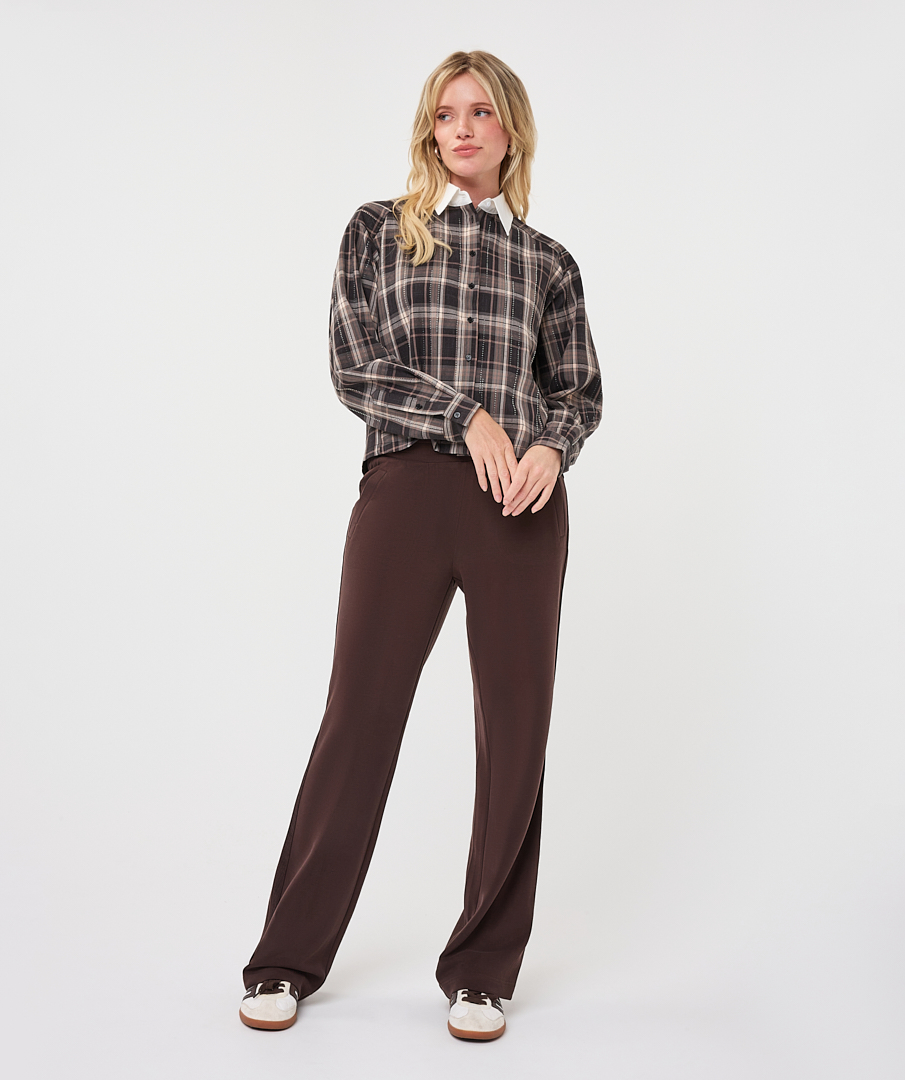 EsQualo - Blouse short check strass - Print