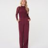 EsQualo - Top l/slve lace - Merlot