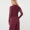EsQualo - Top l/slve lace - Merlot