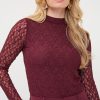 EsQualo - Top l/slve lace - Merlot