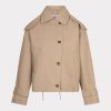 EsQualo - Coat trench short hood - Sand