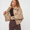 EsQualo - Coat trench short hood - Sand