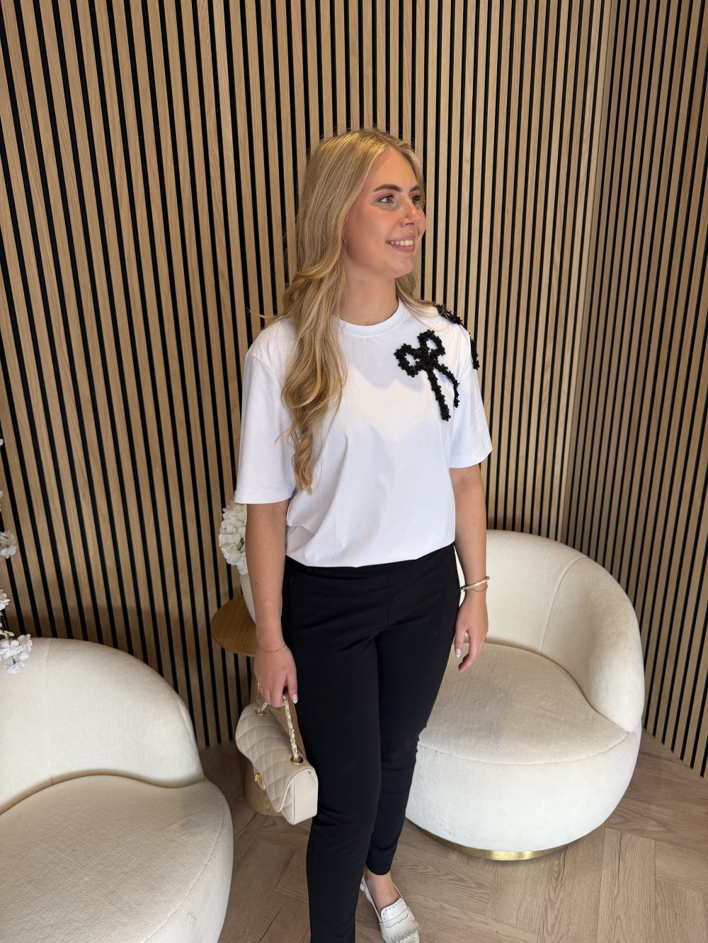 Mi Piace - T-Shirt Bow - White