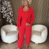 Mi Piace - Blazer Kort Travelstof - Red
