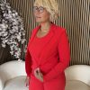 Mi Piace - Blazer Kort Travelstof - Red