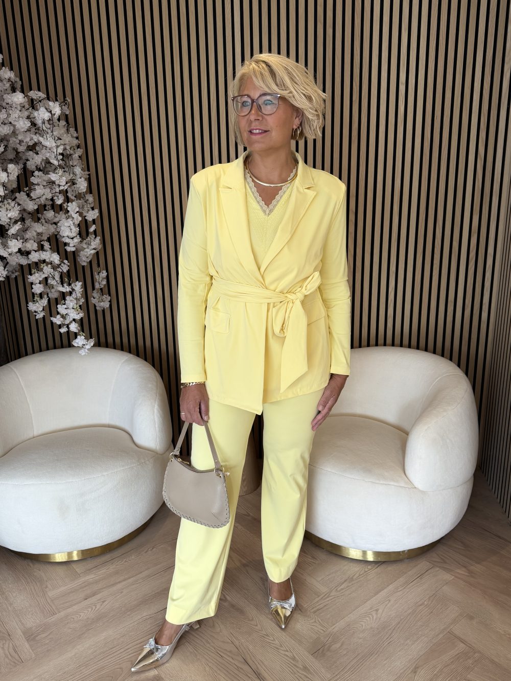 Mi Piace - Blazer Belted - Lemon Yellow