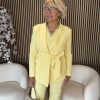 Mi Piace - Blazer Belted - Lemon Yellow
