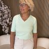 Mi Piace - T Shirt V Neck - Pistachio