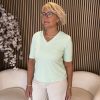 Mi Piace - T Shirt V Neck - Pistachio