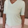 Mi Piace - T Shirt V Neck - Pistachio