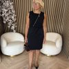 Triple Nine - Dress Cut Sleeves With Cross Zip - Black