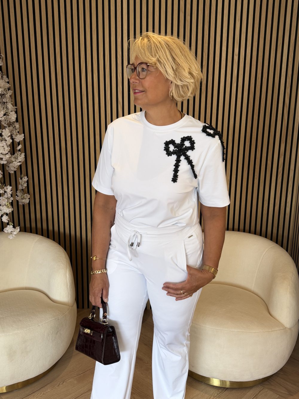 Mi Piace - T-Shirt Bow - White
